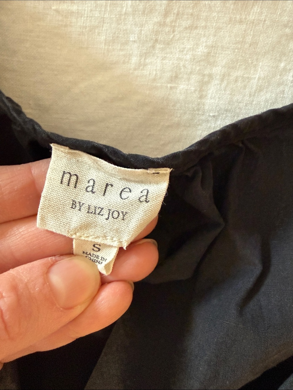 Marea by Liz Joy Black Tiered Cotton Dress - Small